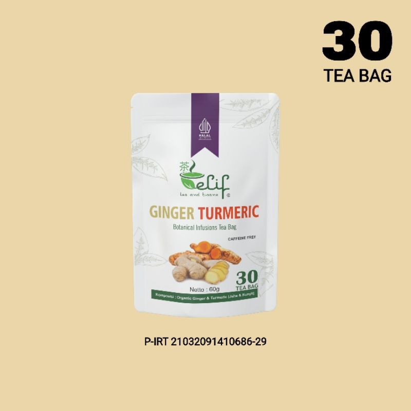 

RATU ELIF TEA AND TISANE Ginger Turmeric Tea Teh Jahe Kunyit 30 Tea Bag