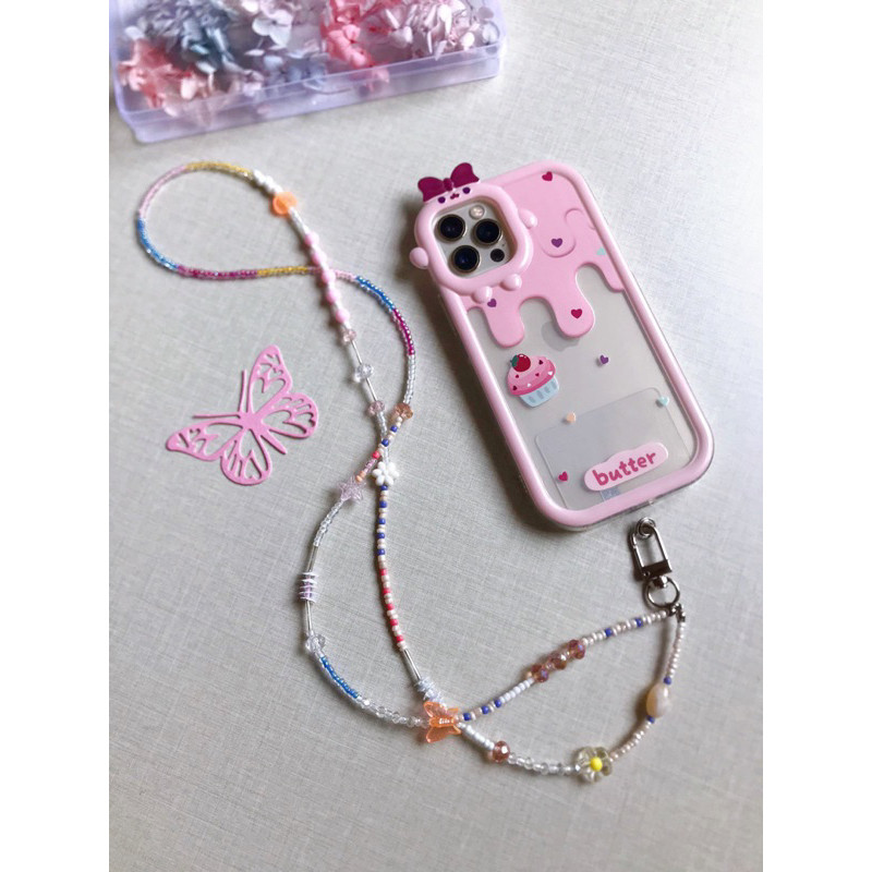 RB2233 Kalung Id Card Manik Lanyard Bead Name Tag Gantungan Kartu Nama premium Strap Pods Tali Vape