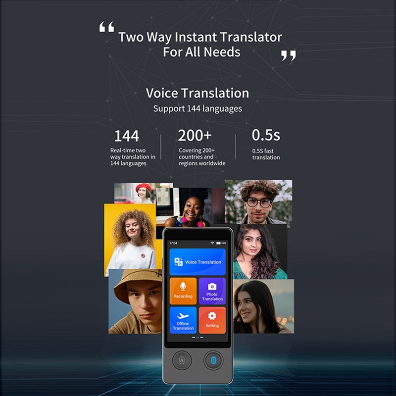 144 Language Translator Offline/Photo Translation Language Translator Two-Way AI Voice Translator, I