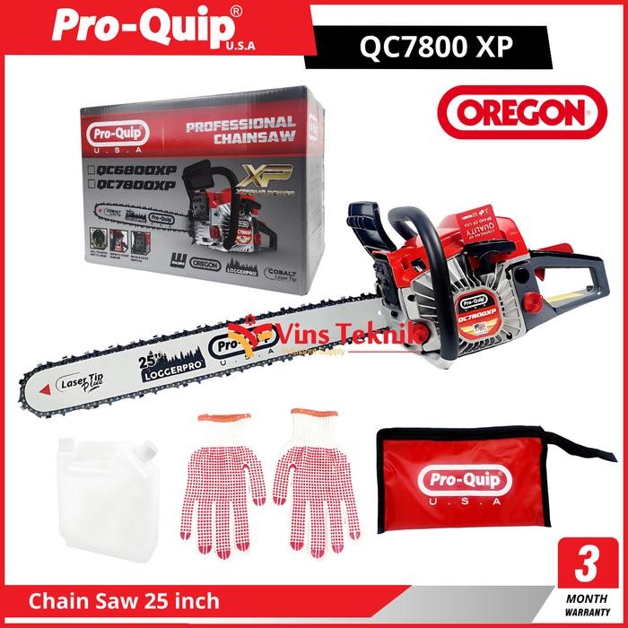 Gergaji kayu pohon chainsaw chain saw 25inch PROQUIP QC7800XP QC 7800
