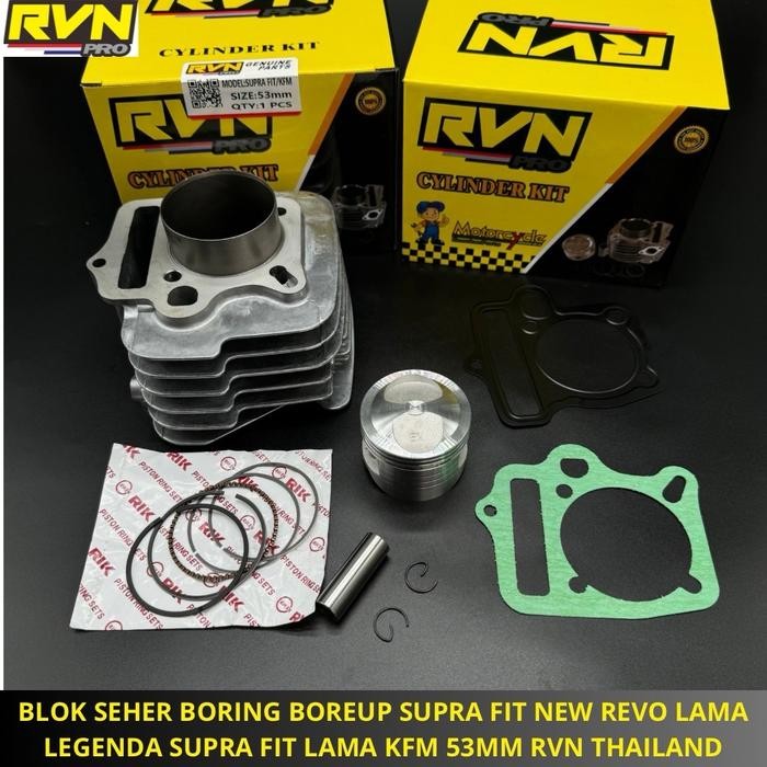 Blok Seher Boring Paket Boreup Bore Up Supra Fit New Revo Lama Legenda Supra Fit Lama Kfm 53Mm 53