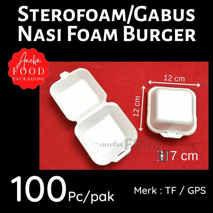 

GOJEK ONLY-Styrofoam/sterofoam/gabus nasi/kotak makan burger