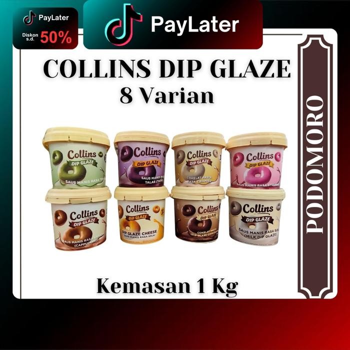 

JTTOP" COLLINS DIP GLAZE 1KG ALL VARIANT CHOCOLATE TIRAMISU STRAWBERRY TARO MILK MATCHA CAPPUCINO