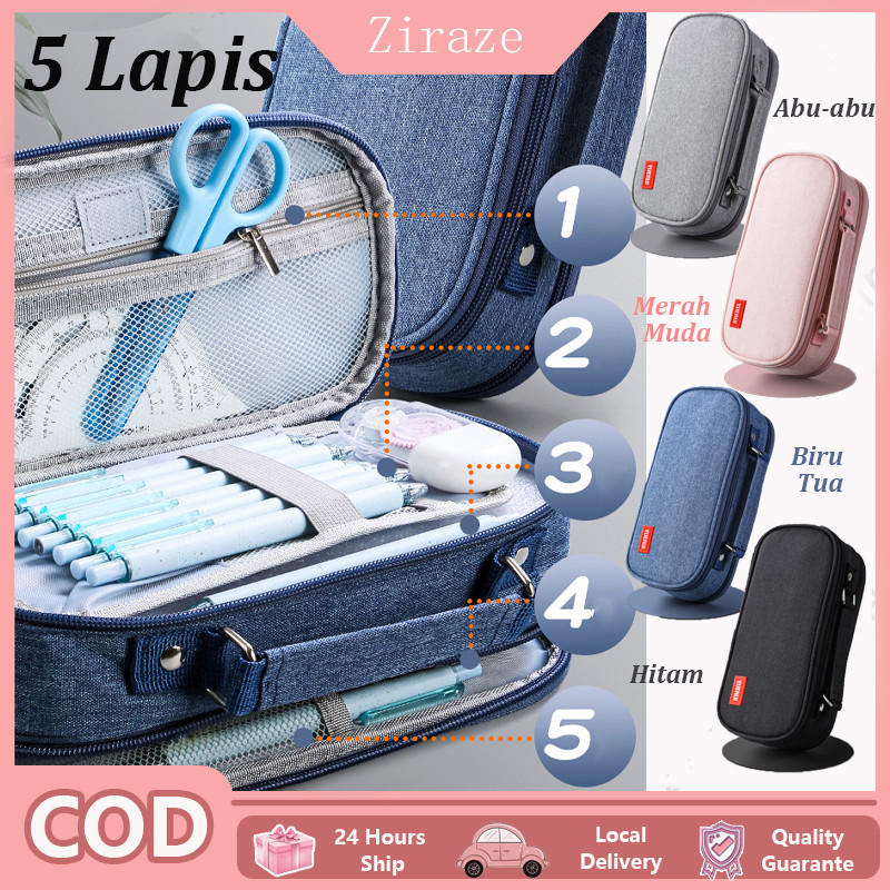 

CODTempat Pensil Berkapasitas Besar / Bertingkat Tempat Pensil / Perlengkapan Sekolah Tempat Pena /