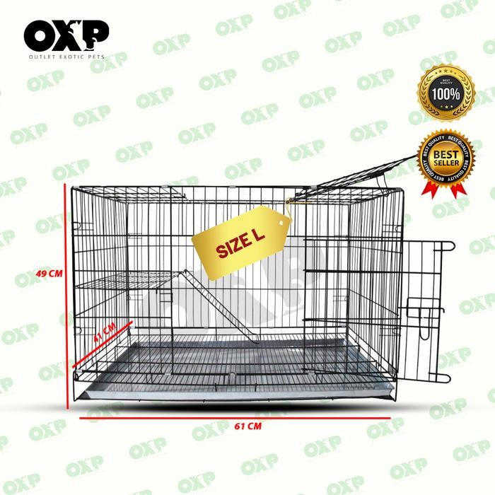KANDANG HEWAN KUCING JUMBO KANDANG LIPAT PREMIUM
