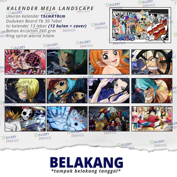 

[KL] KALENDER MEJA LANS ANIME ALL. ONE PIECE,JUJUTSU KAISEN, NARUTO SHIPPUDEN DLL.