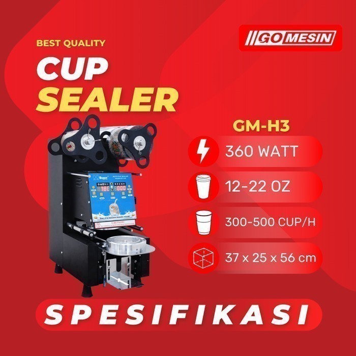 Cup Sealer Otomatis Getra Et-H3 Mesin Press Gelas Plastik