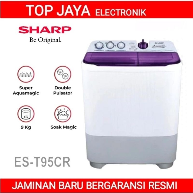 MESIN CUCI SHARP 9KG 2 TABUNG.SHARP MESIN CUCI 9KG 2 TABUNG