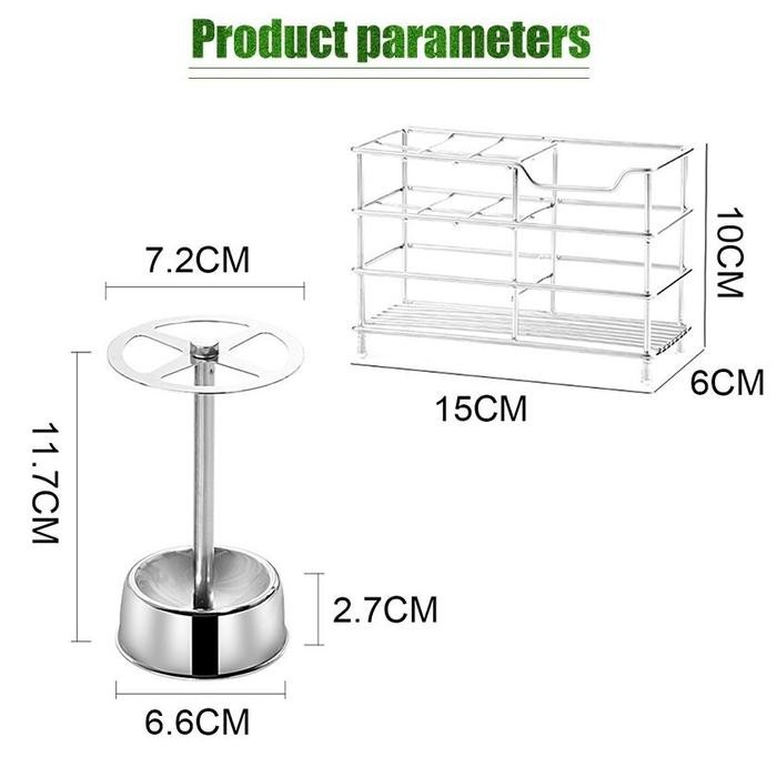 Rak Sikat Gigi Stainless / Rak Sikat Gigi Wall Mounted / Tempat Sikat Gigi Dari Baja Tahan Karat /