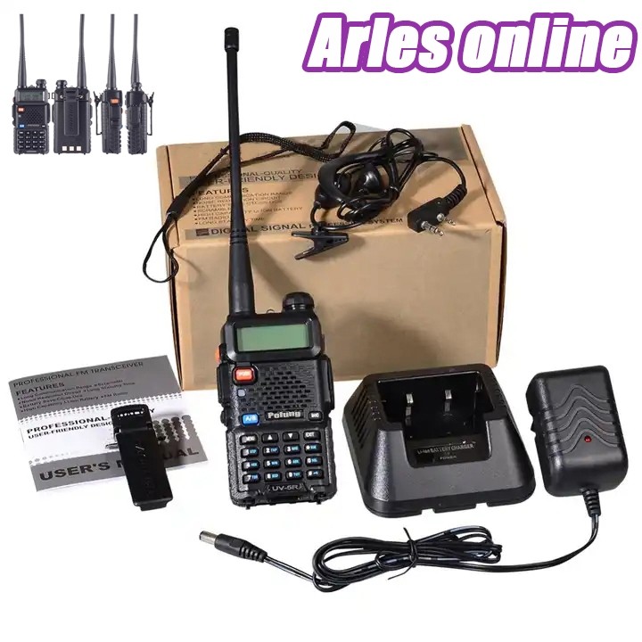HT POFUNG UV5R Radio Komunikasi UV 5R 5 Watt Dual Band 1 tahun Handy Talky R W Bopeng