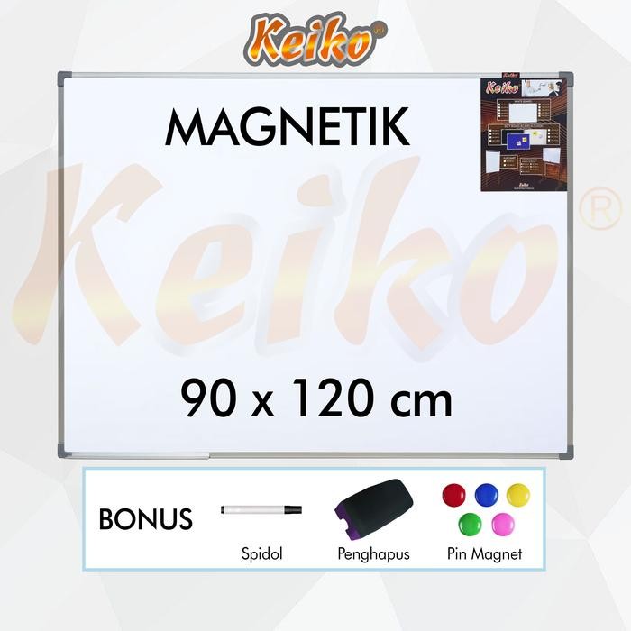 

Papan Tulis Whiteboard Gantung Magnet Single Face Keiko 90 X 120 Cm