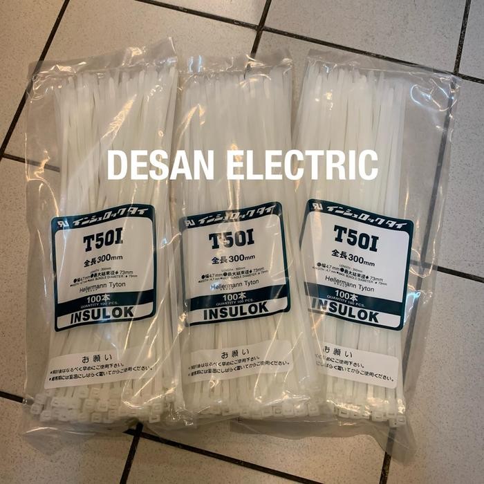 

Kabel Ties Insulok Hellermanntyton T50I 30Cm Isi 100Pcs Putih & Hitam