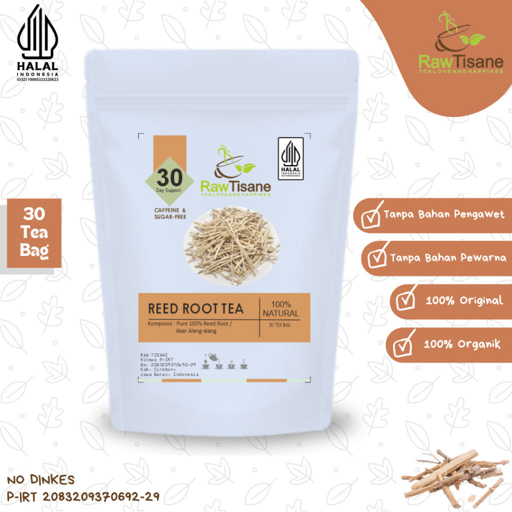 

RAW TISANE Reed Root Tea : Teh Celup Akar Alang-alang Isi 30 Tea Bag