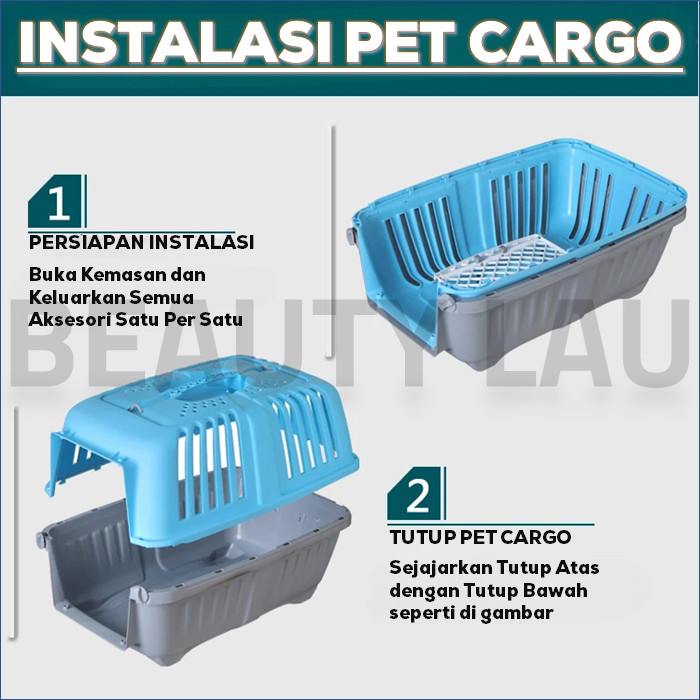 RB22 Pet Cargo Kucing Pet Carrier Cat Kargo Kucing Box Kucing Travel Carrier Kucing PetCargo Murah