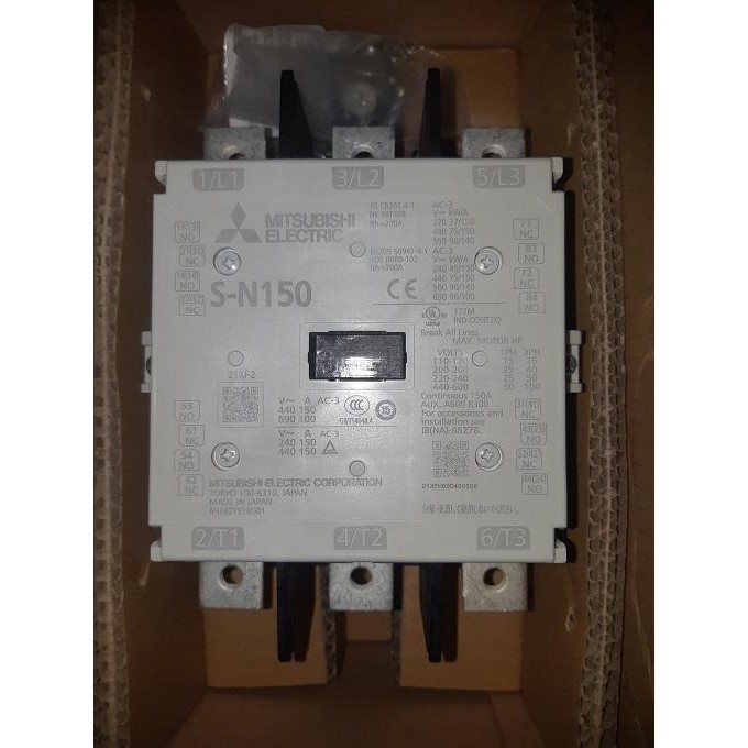 KONTAKTOR CONTACTOR MITSUBISHI S-N150 SN-150 SN 150