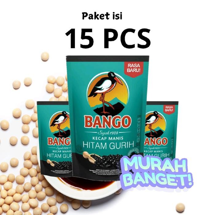

Kecap Bango Hitam Gurih 55 gr - 15 pcs, Kecap manis untuk Makanan - Saos, Asin, EXP panjang New