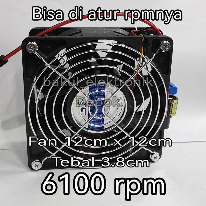 New.. Fan Kipas Dc 12V 12Cm High Speed 6100Rpm Multi Fungsi