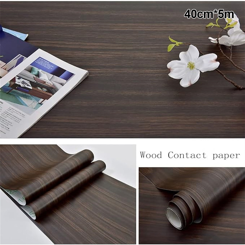 Easily Revamp Rooms with Our Trendy Peelable Forty Centimeter by Five Meter Vinyl Wooden Texture Sti