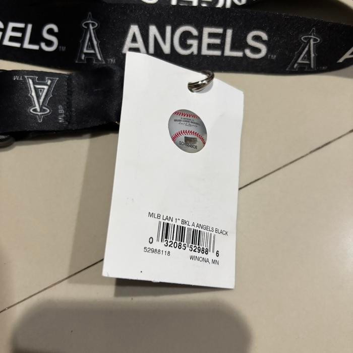 

Wincraft Lanyard Baseball Anaheim Los Angels Black Original Product 100% BNWT