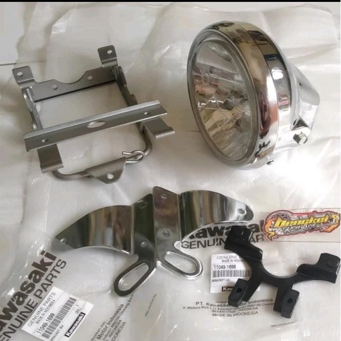 Lampu Bulat Ninja Ss Copy Ori Set Breket Full Original Kawasaki