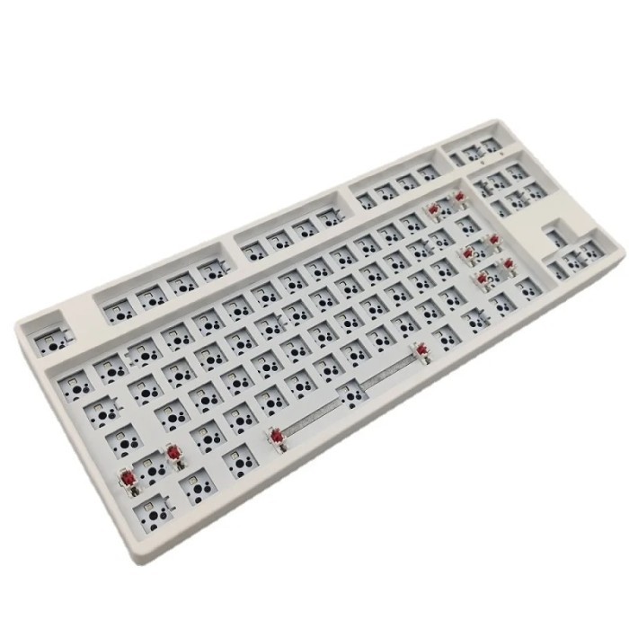 RGB White Hotswap Bluetooth 87 Mechanical Keyboard KIT Hot Swappable
