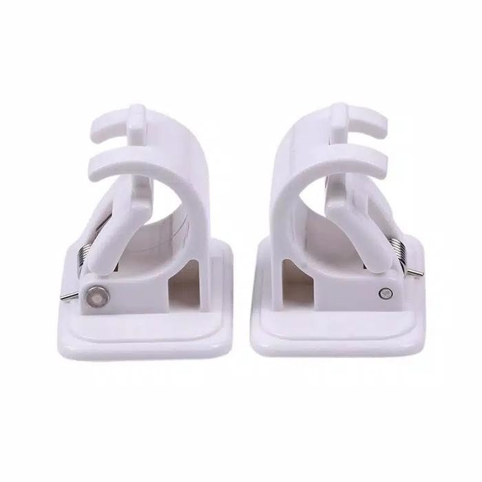

Toso - 2Pcs/Set Klip Tiang Hordeng Gantung Dinding Dengan Perekat Untuk Kamar