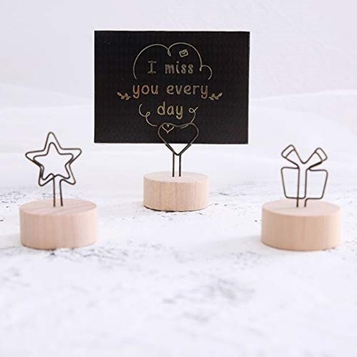 

Toso - Isi 10 Photo Card Holder Penjepit Foto Kartu Kayu Price Tag Nomor Meja