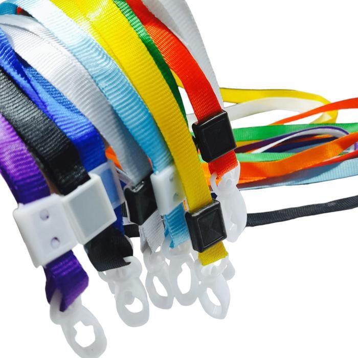 

(1 Pack = 100 Pcs) Gantungan ID Card / Tali Badge ID Nylon Hook Plastik Spring Combo / Tali Name Tag