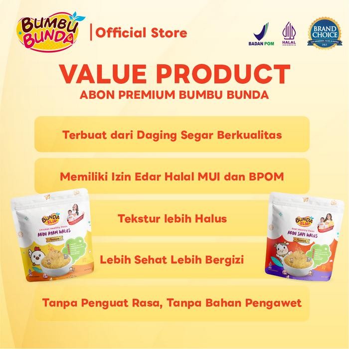

Bumbu Bunda Elia Abon Sapi / Abon Ayam / Abon MPASI / Abon Bayi