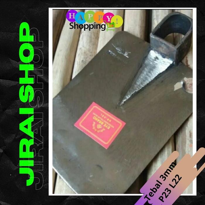 cangkul baja putih cangkul sawah + gagang kayu