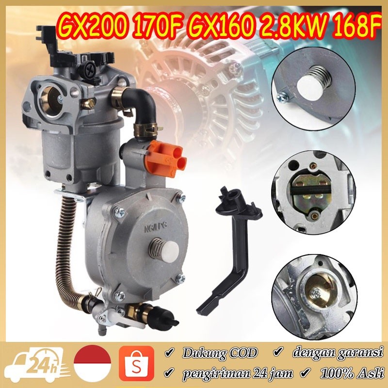 Konverter Carburator Gas Mesin Karburator Lpg 168 2500 Car Converter Lpg 2,5Kw Pompa Genset