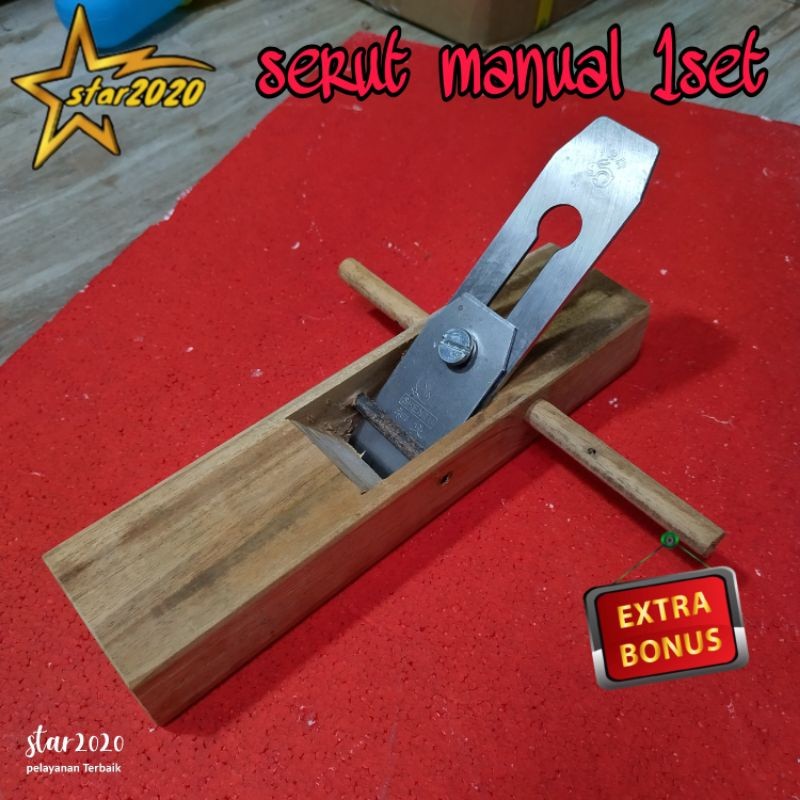 Mesin Serut Manual 25Cm Pasah Kayu 1Set