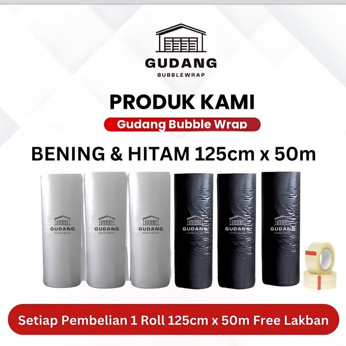 

Aman - Bubble Wrap 3Kg 1Roll 125 X 50Meter Hitam Putih Instant