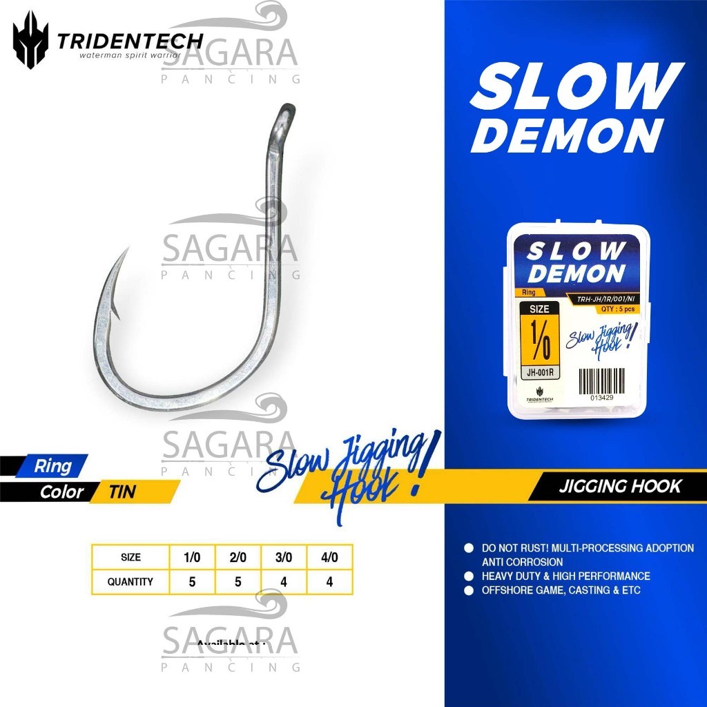 TREA Hook Tridentech Slow Demon Hook Jigging Kail Jigging Hook