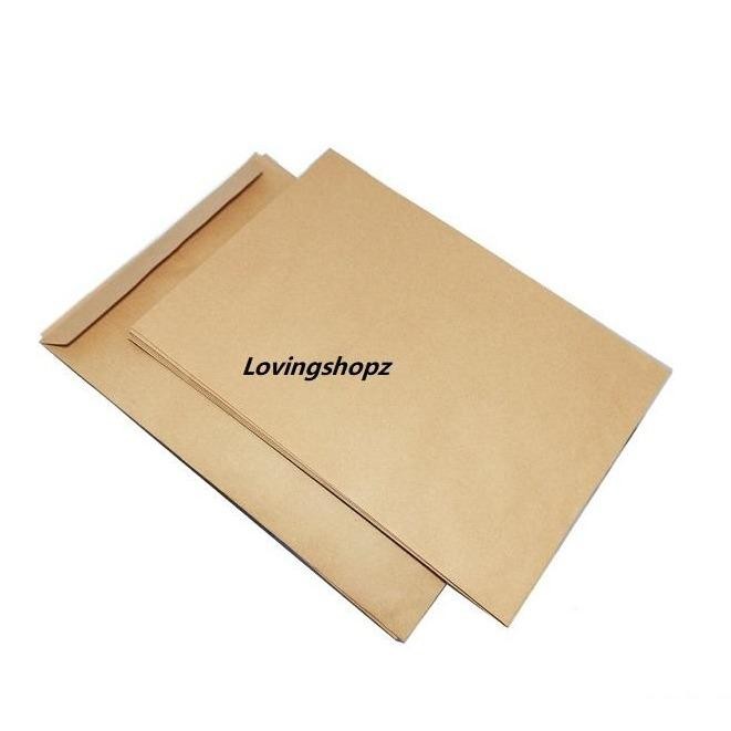 

Aman - Amplop A4 Coklat Tanpa Perekat Dan Tali - 1 Pack 100 Lembar