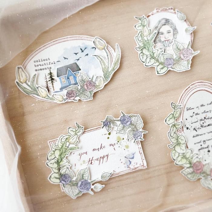 

Aman - Journal Pages Vintage Frame & Floral Wreath Rubber Stamps