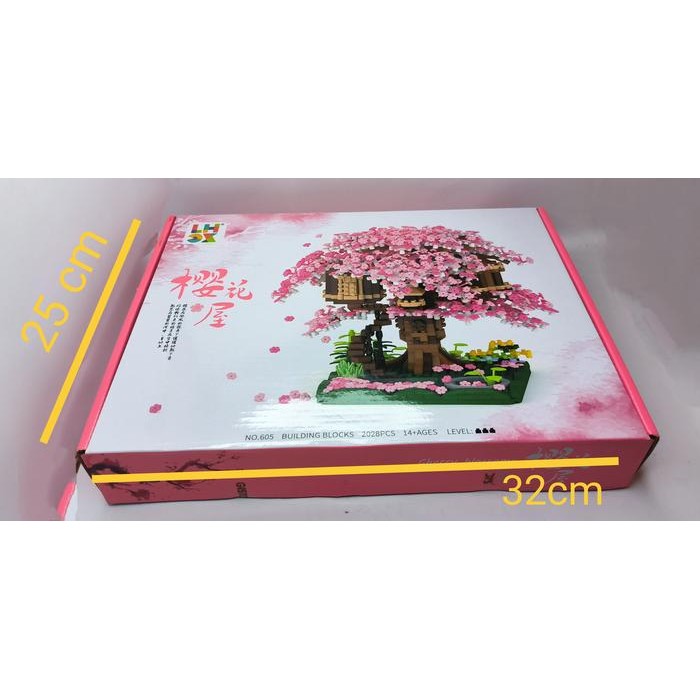Future Toys - Brick Block Pohon Sakura Mini