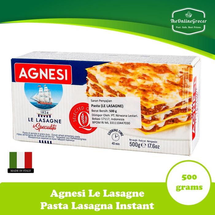 

Ready JT Agnesi Lasagne 500 g Kulit Pasta Lasagna Asli Italia