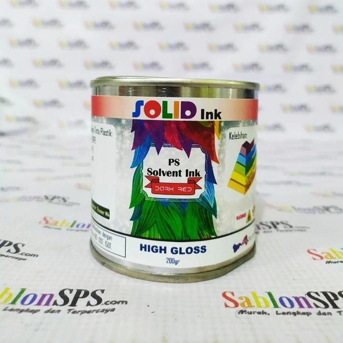 

TINTA SABLON PLASTIK 250 GR DARK RED HDPE PE PP BASIS MINYAK SOLVEN