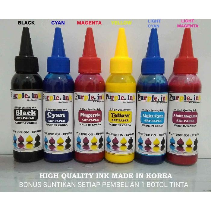 

TINTA ART PAPER UNTUK PRINTER EPSON PURPLE INK - ISI 100ML