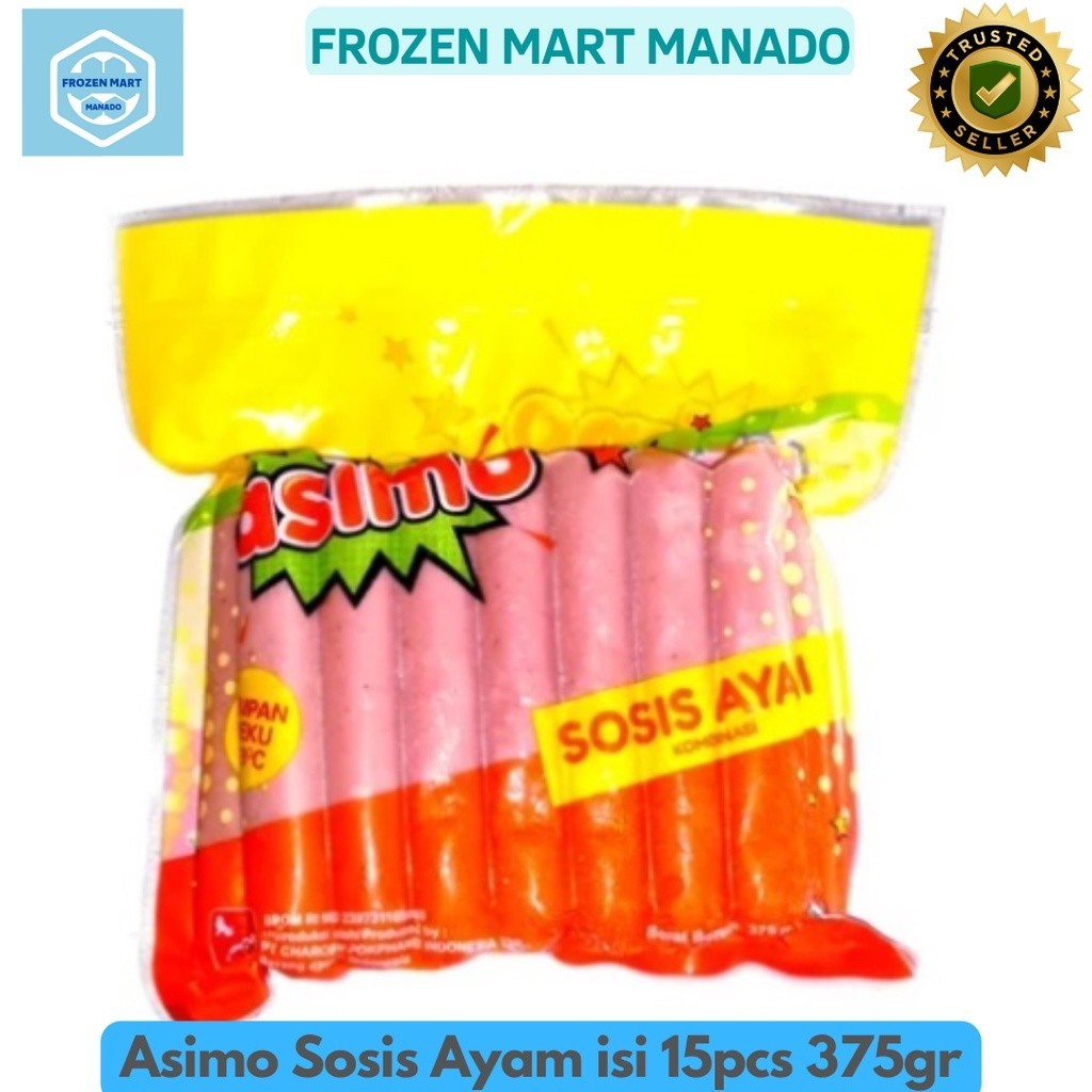 

Asimo Sosis Ayam isi 15pcs 375gr - Frozen Food Tomohon
