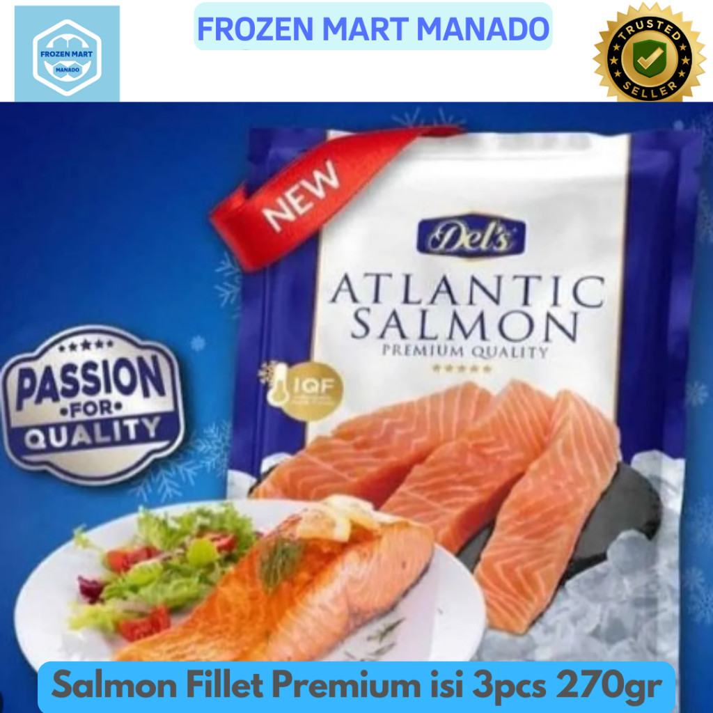 

Salmon Fillet Premium isi 3pcs 270gr - Frozen Food Tomohon