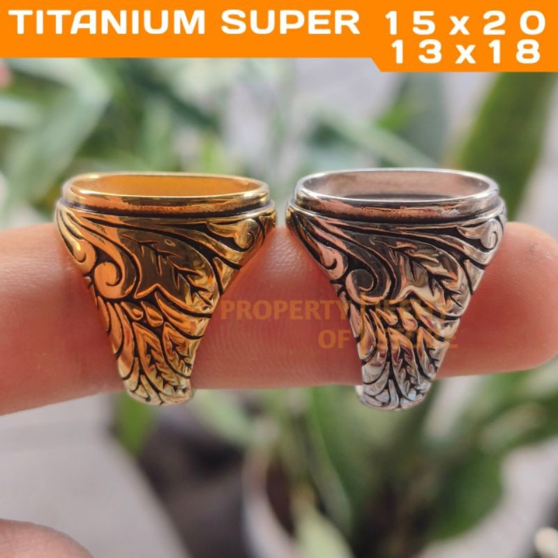 Ring Cincin Titanium Super Tanam 13x18 Dan 15x20