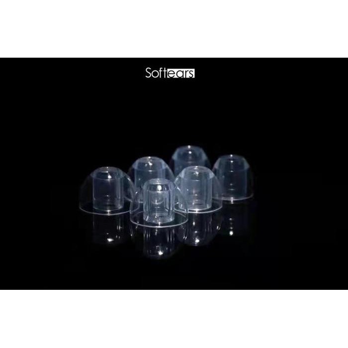 SOFTEARS UC(ULTRA-CLEAR) TIPS PREMIUM MEDICAL-GRADE SILICONE EARTIPS