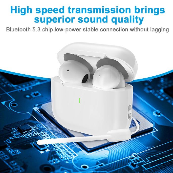 Goojodoq Earphone Bluetooth Tws-A6 Pro Earphone Nirkabel Headset Bluetooth 5.3 Earphones Bt Handset