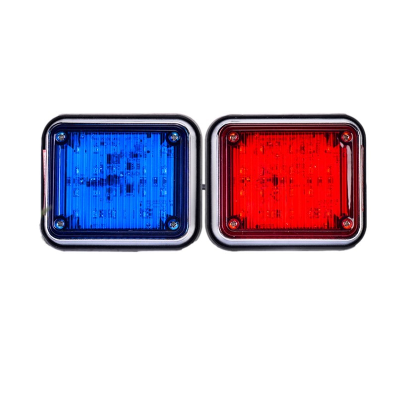 2pcs diy 12v 24v led red blue Led strobe lights ambulance flash car warn lights pumper fire engines 