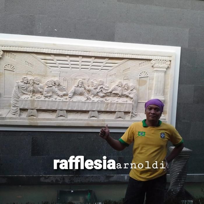 Terlaris Relief Batu Paras Jogja Perjamuan Kudus Relief 3 D