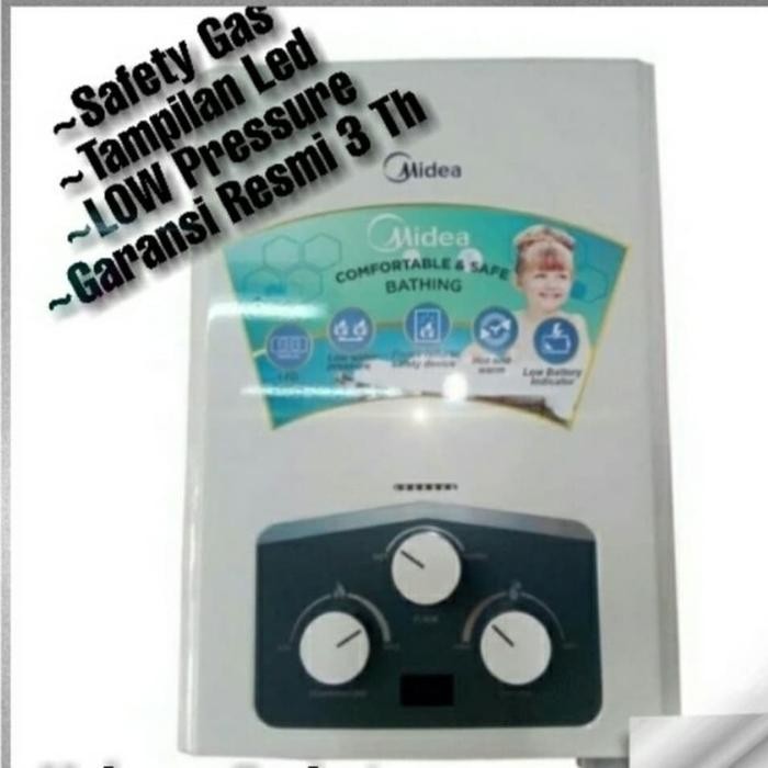 Water Heater Gas Midea/Pemanas Air Gas Grab/Gosend
