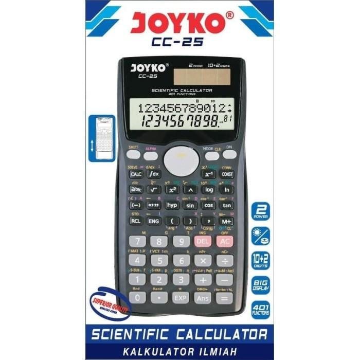 

Calculator Kalkulator Joyko Cc-25 Scientific 401 Functions Murah