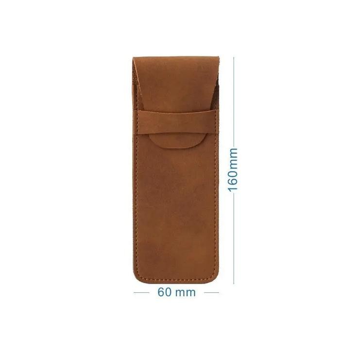

SARUNG TEMPAT PENSIL PULPEN DARI KULIT ASLI HANDMADE - HOLDER CASE PENA LEATHER ORIGINAL .